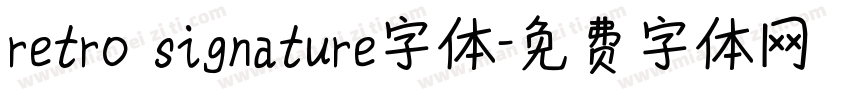 retro signature字体字体转换